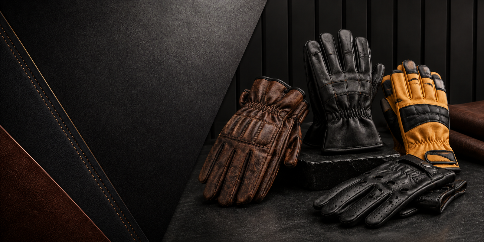 Leather craftsman working in a premium manufacturing workshop